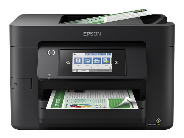 Epson WorkForce Pro WF-4825DWF - Multifunction printer - colour - ink-jet - A4 (210 x 297 mm) (original) - A4/Legal (media) - up to 25 ppm (printing) - 250 sheets - 33.6 Kbps - USB 2.0, LAN, Wi-Fi(n), USB host