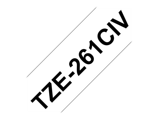 Brother TZe-261 - Black on white - Roll (3.6 cm x 8 m) 1 cassette(s) laminated tape (pack of 20) - for P-Touch PT-3600, 530, 550, 9200, 9400, 9500, 9600, 9700, 9800, D800, E800, P900, P950