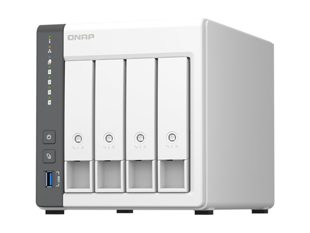 QNAP TS-433 - NAS server - 4 bays - SATA 6Gb/s - RAID RAID 0, 1, 5, 6, 10, JBOD, 50, 60 - RAM 4 GB - Gigabit Ethernet / 2.5 Gigabit Ethernet - iSCSI support