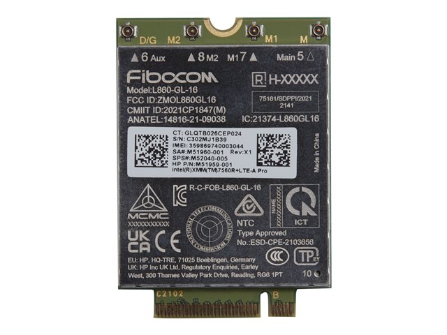 HP XMM 7560 R+ - Wireless cellular modem - 4G LTE Advanced Pro - M.2 Card - 978 Mbps