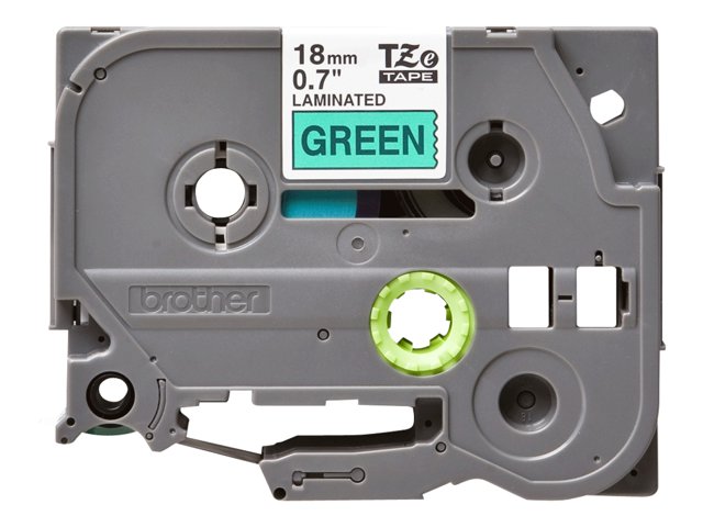 Brother TZe-741 - Self-adhesive - black on green - Roll (1.8 cm x 8 m) 1 cassette(s) laminated tape - for Brother PT-P750, P950, P-Touch PT-3600, D800, E310, P900, P950, P-Touch Cube Plus PT-P710