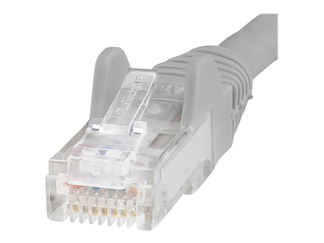 StarTech.com 100ft CAT6 Ethernet Cable, 10 Gigabit Snagless RJ45 650MHz 100W PoE Patch Cord, CAT 6 10GbE UTP Network Cable w/Strain Relief, Gray, Fluke Tested/Wiring is UL Certified/TIA - Category 6 - 24AWG (N6PATCH100GR) - Patch cable - RJ-45 (M) to RJ-45 (M) - 30.5 m - UTP - CAT 6 - snagless - grey
