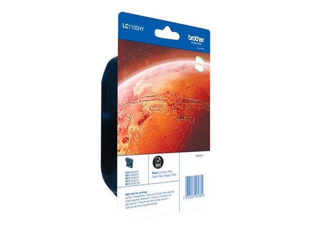 Brother LC1100HYBK - High Yield - black - original - ink cartridge - for Brother DCP-6690CW, MFC-5890CN, MFC-5895CW, MFC-6490CW, MFC-6890CDW, Justio MFC-5890CN