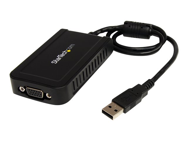 StarTech.com USB to VGA Adapter - 1920x1200 - External Video & Graphics Card - Dual Monitor Display Adapter - Supports Windows (USB2VGAE3) - USB / VGA adapter - TAA Compliant - USB (M) to HD-15 (VGA) (F) - USB 2.0 - 50 cm - 1920 x 1200 (WUXGA) support - grey - for P/N: MXT101MM