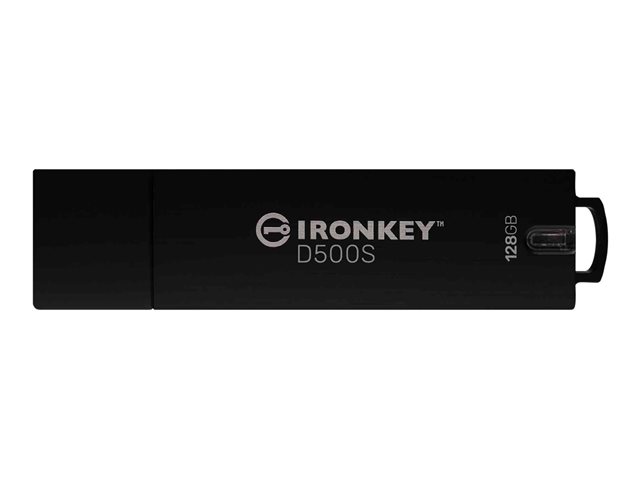 Kingston IronKey D500S - USB flash drive - encrypted - 128 GB - USB 3.2 Gen 1 - TAA Compliant