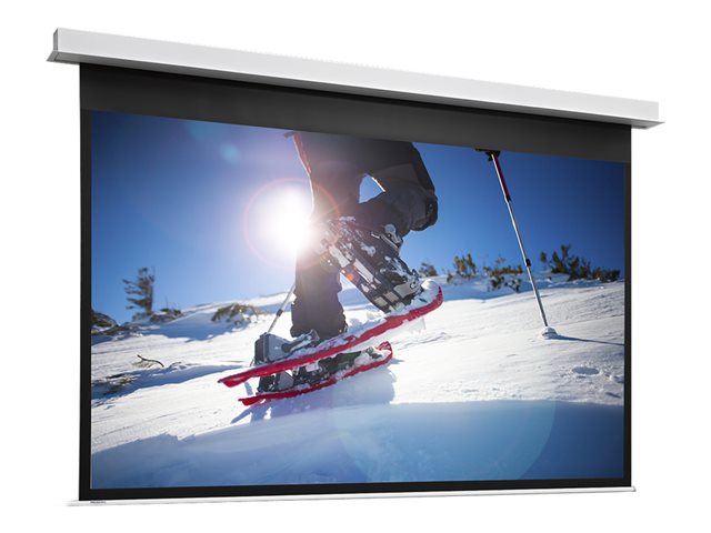Projecta Tensioned DescenderPro - Projection screen - in-ceiling mountable - motorised - 230 V - 97\" (246 cm) - 16:9 - Matte White