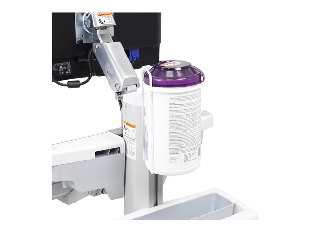 Ergotron T-Slot Wipes Holder - Mounting component (holder) - white - cart mountable - for CareFit Slim, CareFit Pro, StyleView