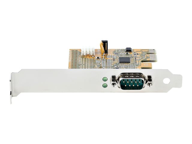 StarTech.com PCI Express Serial Card, PCIe to RS232 (DB9) Serial Interface Card, PC Serial Card with 16C1050 UART, Standard or Low Profile Brackets, COM Retention, For Windows & Linux - PCIe to DB9 Card (11050-PC-SERIAL-CARD) - Serial adapter - PCIe 2.0 low profile - RS-232 x 1 - yellow