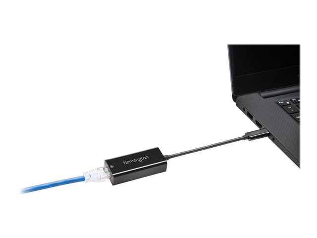 Kensington CA1100E USB-C to Ethernet Adapter - Network adapter - USB-C 3.1 - Gigabit Ethernet x 1