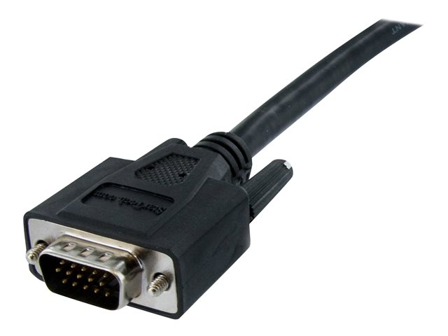 StarTech.com 2m DVI to VGA Display Monitor Cable M/M DVI to VGA (15 Pin) - Video cable - HD-15 (VGA) (M) to DVI-A (M) - 2 m - molded, thumbscrews - black