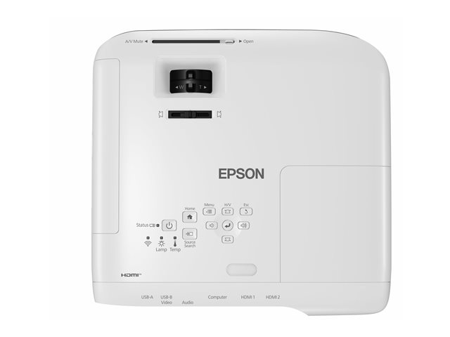 Epson EB-X49 - 3LCD projector - portable - 3600 lumens (white) - 3600 lumens (colour) - XGA (1024 x 768) - 4:3 - LAN - white