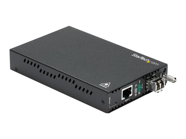 StarTech.com Multimode (MM) LC Fiber Media Converter with SFP - OAM Management - 802.3ah Compliant - Gigabit Ethernet - 550m - 850nm (ET91000LCOAM) - Fibre media converter - 1GbE - 1000Base-LX, 1000Base-SX, 1000Base-TX, 1000Base-T - RJ-45 / LC multi-mode - up to 550 m - 850 nm - for P/N: SVA12M2NEUA, SVA12M5NA