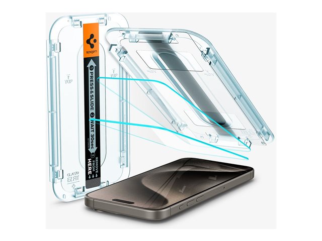 Spigen iPhone 15 Pro Glas.tR EZ Fit Transparency (2P)
