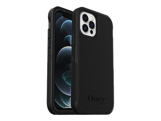 OtterBox Defender Series XT with MagSafe - Back cover for mobile phone - polycarbonate, synthetic rubber - black - for Apple iPhone 12, 12 Pro