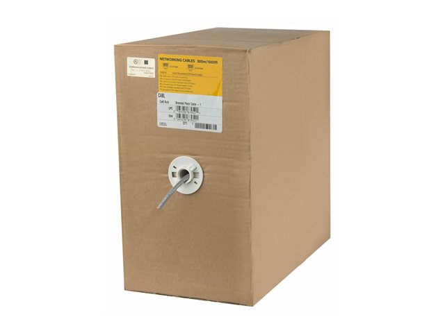 StarTech.com 1000 ft Bulk Cat6 Ethernet Cable - Stranded - CM-Rated for In-Wall Use - Cat 6 UTP Patch Cable - Gray (WIRC6PATGRRL) - Bulk cable - 305 m - UTP - CAT 6 - stranded - grey - for P/N: R300WN22MO5E, R300WN22MO5G, R300WN22MOD, R300WN22MOD5, R300WN22ODE, R300WN22ODG