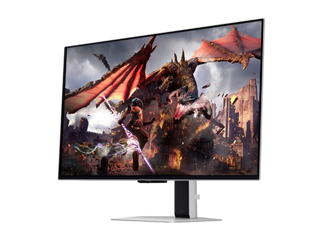 Samsung Odyssey OLED G8 S32DG802SU - OLED monitor - Smart - gaming - 32\" - 3840 x 2160 4K @ 240 Hz - 250 cd/m² - 1000000:1 - HDR10+ Gaming - 0.03 ms - 2xHDMI, DisplayPort - speakers - silver