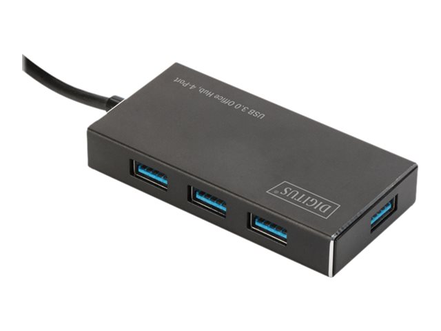 USB 3.0 OFFICE HUB 4-PORT INCL. 5V/2A POWER SUPPLY ALU