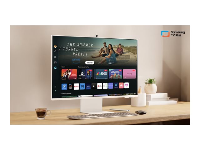 Samsung S32DM801UU - M80D Series - LED monitor - Smart - 32\" - 3840 x 2160 4K @ 60 Hz - VA - 400 cd/m² - 3000:1 - HDR10, HDR10+ - 4 ms - HDMI, USB-C - speakers - warm white