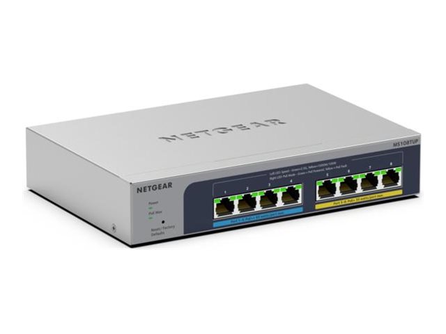 NETGEAR Smart MS108TUP - Switch - L3 Lite - smart - 4 x 100/1000/2.5G (PoE++) + 4 x 100/1000/2.5G (PoE+) - desktop, rack-mountable - PoE++ (230 W)