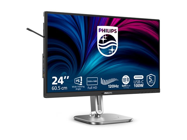 24\", FHD, 120Hz, HAS, PS/LS, AntiBL (HW), Docking, PD100W, 2x2W Speakers