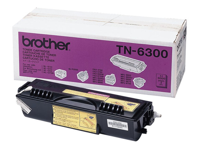 Brother TN6300 - High Yield - black - original - toner cartridge - for Brother DCP-1200, HL-1230, 1240, 1250, 1270, 1430, 1440, 1450, 1470, P2500, MFC-8600, 9600