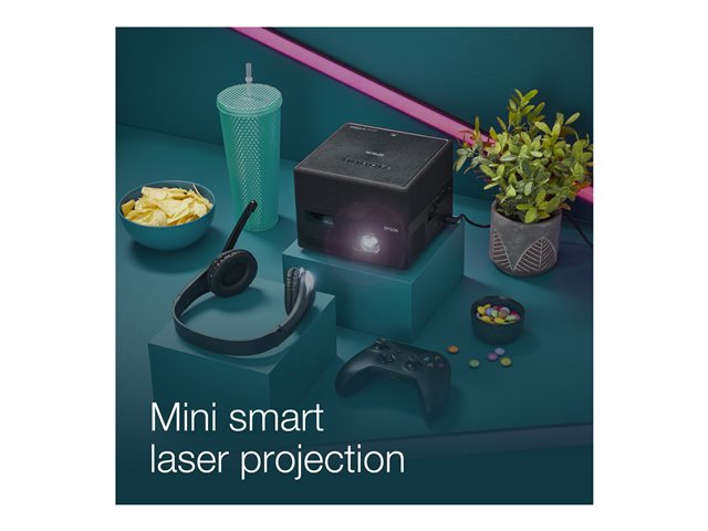 Epson EF-12 - 3LCD projector - portable - 1000 lumens (white) - 1000 lumens (colour) - Full HD (1920 x 1080) - 16:9 - black - Android TV