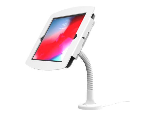 Compulocks Space Flex iPad Enclosure Stand - Mounting kit (flexible arm, enclosure) - for tablet - lockable - high-grade aluminium - white - screen size: 10.2\" - wall-mountable, surface mountable, counter top - for Apple 10.2-inch iPad (7th generation, 8th generation)