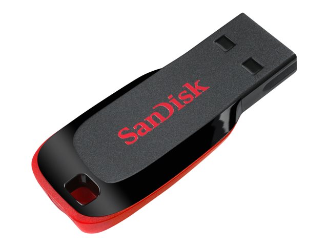 SanDisk Cruzer Blade - USB flash drive - 128 GB - USB - black, red