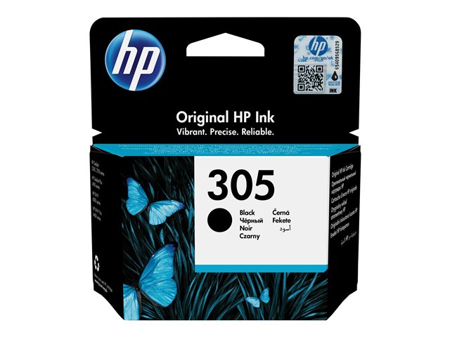 HP 305 - 2 ml - black - original - ink cartridge - for Deskjet 1255, 23XX, 27XX, 41XX, DeskJet Plus 41XX, ENVY 60XX, 64XX, ENVY Pro 64XX
