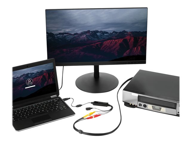 StarTech.com USB Video Capture Adapter Cable, S-Video/Composite to USB 2.0 SD Video Capture Device Cable, TWAIN Support, Analog to Digital Converter for Media Storage, For Windows Only - SD Video Capture Cable (SVID2USB232) - Video capture adapter - USB 2.0 - NTSC, SECAM, PAL - black