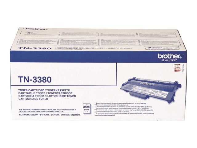 Brother TN3380 - Black - original - toner cartridge - for Brother DCP-8110, 8150, 8155, 8250, HL-5440, 5450, 5470, 6180, MFC-8510, 8520, 8710, 8950