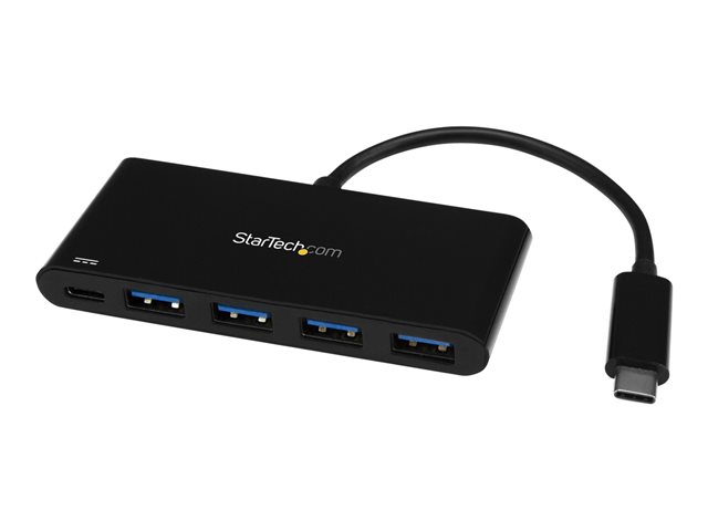 StarTech.com 4 Port USB C Hub with 4 USB Type-A Ports (USB 3.0 SuperSpeed 5Gbps), 60W Power Delivery Passthrough Charging, USB 3.1 Gen 1/USB 3.2 Gen 1 Laptop Hub Adapter, MacBook, Dell - Windows/macOS/Linux (HB30C4AFPD) - Hub - 4 x SuperSpeed USB 3.0 - desktop