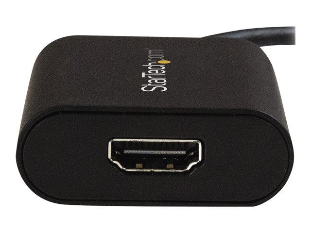 StarTech.com USB C to 4K HDMI Adapter - 4K 60Hz - Thunderbolt 3 Compatible - USB Type C to HDMI Video Display Adapter (CDP2HD4K60SA) - Adapter - TAA Compliant - 24 pin USB-C male to HDMI female - 19 cm - black - 4K60Hz (3840 x 2160) support - for P/N: TB4CDOCK