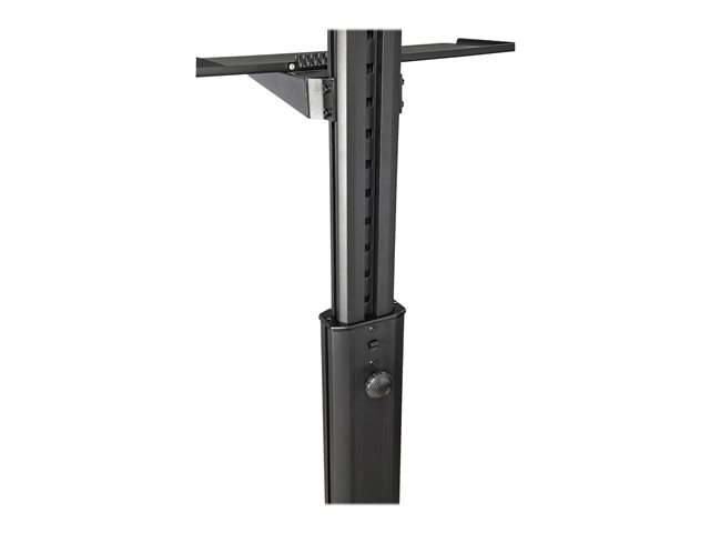 StarTech.com Mobile Workstation Cart with Monitor Mount, CPU/PC Holder, Keyboard Tray, Ergonomic Height Adjustable Desktop Computer Cart, Rolling Mobile Standing Workstation on Wheels - Portable Stand-Up Cart - Cart - for LCD display / PC equipment - steel - black