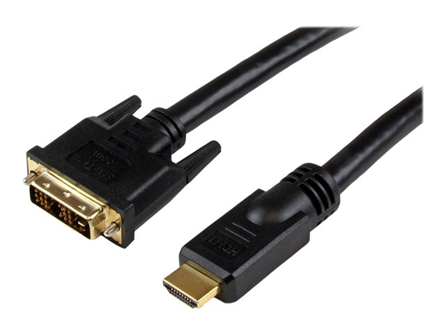 StarTech.com 5m High Speed HDMI Cable to DVI Digital Video Monitor - Adapter cable - HDMI male to DVI-D male - 5 m - shielded - black