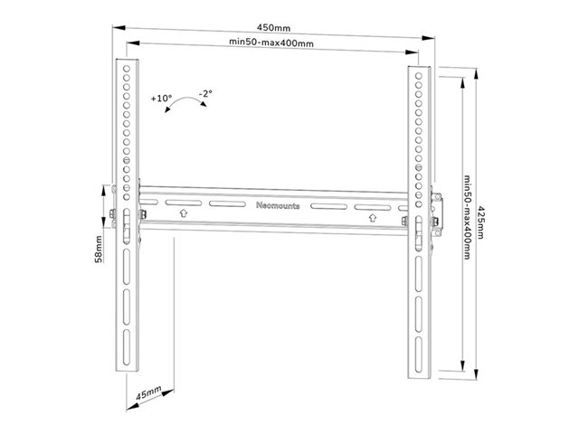 Neomounts Screen Wall Mount (tilt lockable VESA 400X400)