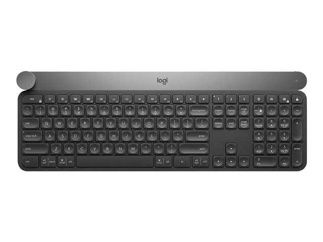 Logitech Craft Advanced with Creative Input Dial - Keyboard - backlit - Bluetooth, 2.4 GHz - Swiss