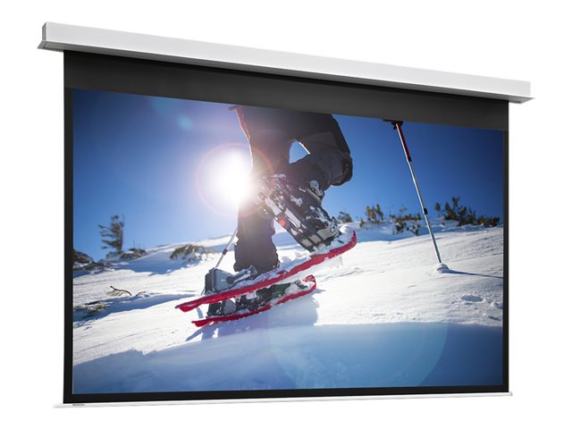 Projecta DescenderPro - Projection screen - in-ceiling mountable - motorised - 107\" (272 cm) - 16:10 - Matte White