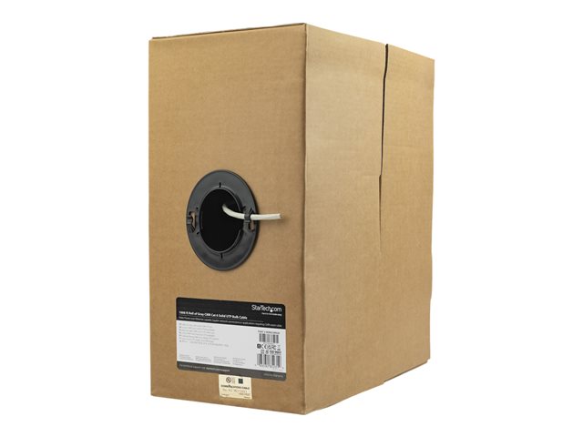 StarTech.com 1000 ft Bulk Roll of Gray CMR Cat6 Solid UTP Riser Cable - Cat 6 Riser Cable - Cat.6 CMR Ethernet Cable - 23 AWG - Gray (WIR6CMRGR) - Bulk cable - 304.9 m - UTP - CAT 6 - solid - grey