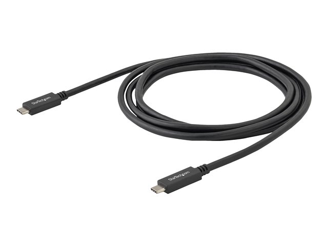 StarTech.com USB C to UCB C Cable - 0.5m - Short - M/M - USB 3.1 (10Gbps) - USB C Charging Cable - USB Type C Cable - USB-C to USB-C Cable (USB31CC50CM) - USB cable - 24 pin USB-C (M) straight to 24 pin USB-C (M) straight - USB 3.1 Gen 2 / Thunderbolt 3 / DisplayPort 1.2 - 50 cm - 4K support - black - for P/N: HB31C2A2CB, HB31C3A1CS, HB31C4AS, M2E1BRU31C, PEXUSB311AC3, SV211HDUC, SV221HUC4K