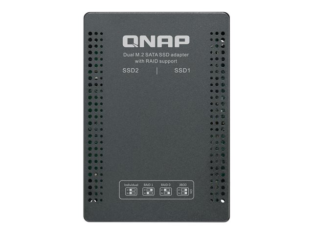 QNAP QDA-A2MAR - Internal RAID enclosure - 2.5\" to 2 x M.2 - RAID JBOD, RAID 0, 1 - SATA 6Gb/s