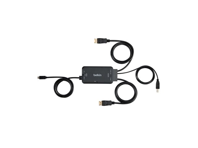 TAA KVM DOCK USB-C TO (2) DP/USB-B CABLES W/ RJ45 AND POWER