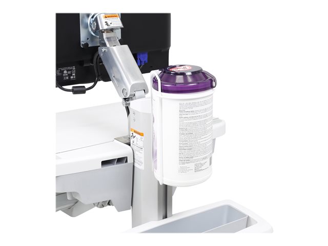 Ergotron - Wipes holder for cart - white - for StyleView Cart with LCD Pivot, SV40, EMR Laptop Cart, SV40