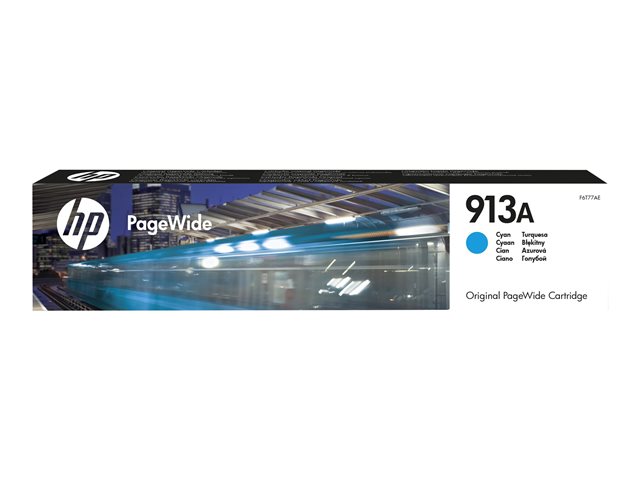 HP 913A - Cyan - original - PageWide - ink cartridge - for PageWide 352, MFP 377, PageWide Managed MFP P57750, P55250, PageWide Pro 452, 477, 552