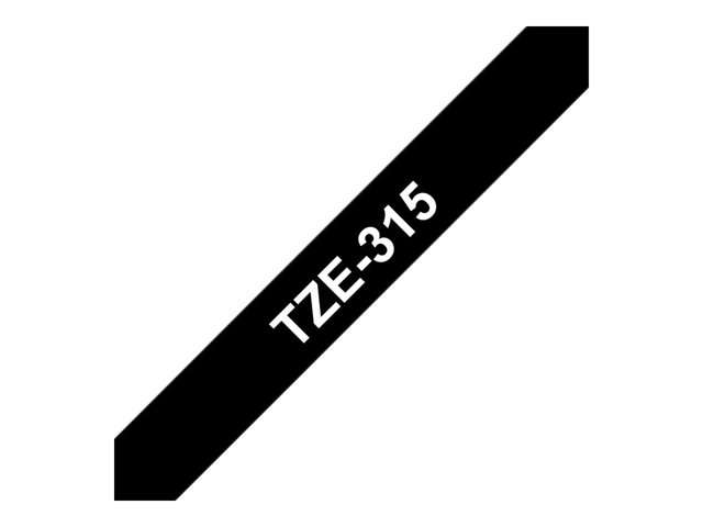 Brother TZe-315 - Standard adhesive - white on black - Roll (0.6 cm x 8 m) 1 cassette(s) laminated tape - for Brother P-Touch EDGE PT-P750WVP and P-Touch models.