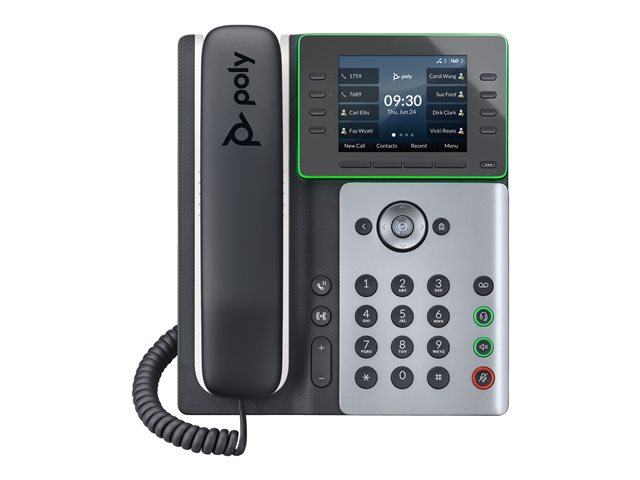 Poly Edge E300 IP Phone and PoE-enabled - Replaces Poly SKU 2200-87815-025