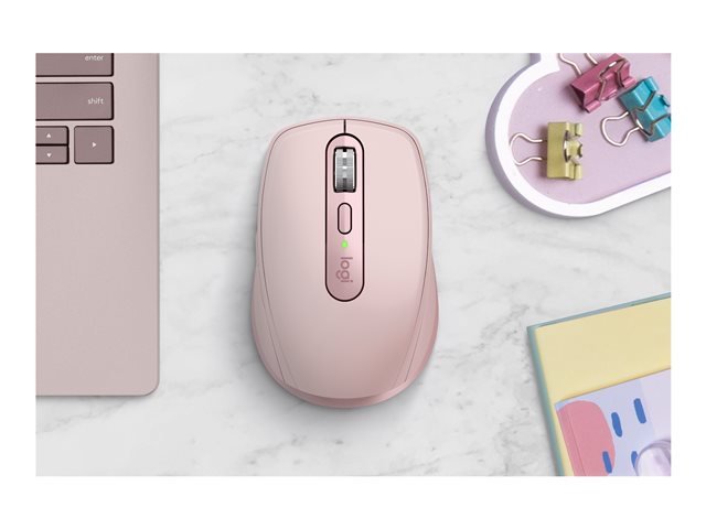 Logitech MX Anywhere 3S - Mouse - optical - 6 buttons - wireless - Bluetooth - rose