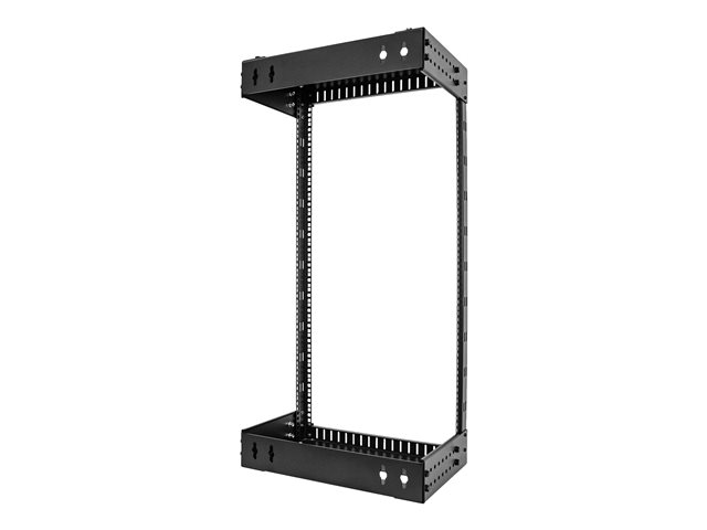 StarTech.com 21U 19\" Wall Mount Network Rack, Adjustable Depth 12-20\" 2 Post Open Frame Server Room Rack for AV/Data/ IT Communication/Computer Equipment/Switch with Cage Nuts & Screws - 21U Adjustable Rack - Rack open frame - 2-post - wall mountable - black - 21U - 19\"