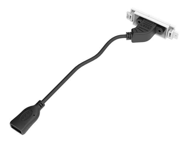 VISION Techconnect Modular AV Faceplate - LIFETIME WARRANTY - USB B (on front) to A module - \"A\" type socket on the rear and square \"B\" type socket on the front - USB 3.0 backward compatible with 2.0 - fixes into Techconnect surrounds - plastic - white