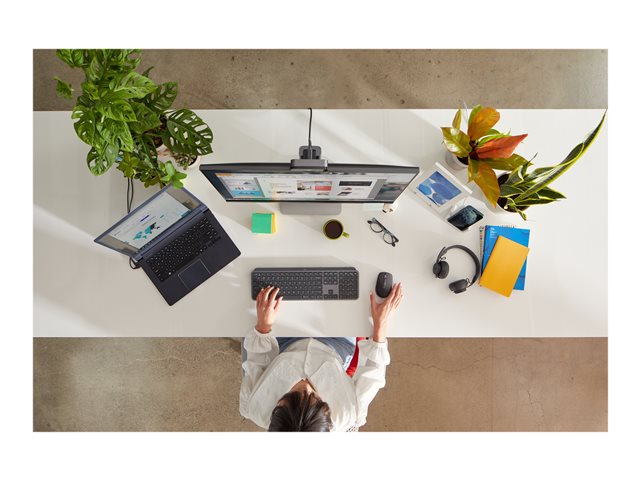 Logitech MX Keys for Business - Keyboard - backlit - wireless - Bluetooth, 2.4 GHz - QWERTY - UK - graphite